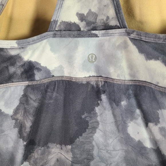Lululemon Deep V Tank White Coal Tinted Canvas Super- size 8 - Picture 5 of 6
